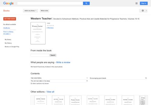 
                            11. Western Teacher: Devoted to Schoolroom Methods. ...