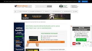
                            8. Western Union Erfahrungen & Test 2019 » Geldtransfer in 200 Länder