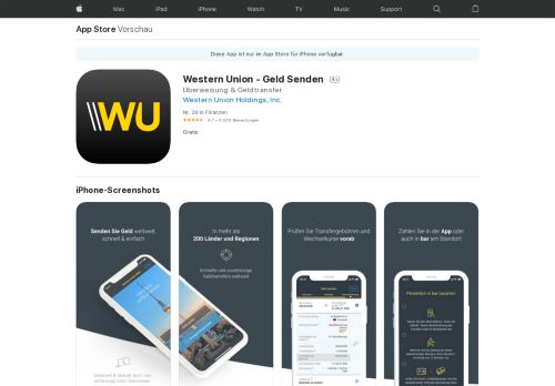 
                            8. Western Union - Geld Senden im App Store - iTunes - Apple