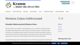 
                            7. Western Union Geldversand in Ihrer Postagentur - Kramm