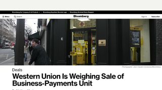 
                            4. Western Union Is Weighing Sale of Business-Payments Unit ...