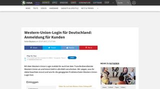 
                            1. Western-Union-Login für Deutschland: Anmeldung für Kunden – GIGA