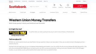 
                            11. Western Union Money Transfers - Scotiabank