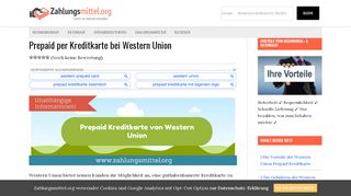 
                            4. Western Union: Prepaid Kreditkarte von Western Union