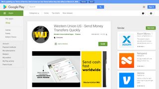 
                            13. Western Union US - Send Money Transfers Quickly - Apps ...