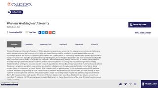 
                            13. Western Washington University Overview - CollegeData College ...