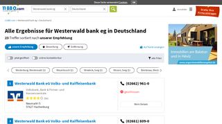 
                            9. ▷ Westerwald Bank eG | Tel. (02623) 9218... - Bewertung - 11880.com