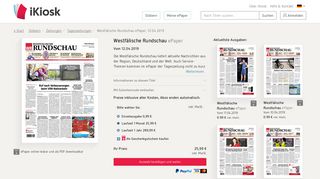 
                            12. Westfälische Rundschau - Zeitung als ePaper im iKiosk lesen