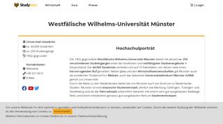 
                            8. Westfälische Wilhelms-Universität Münster - Studiengänge und ...