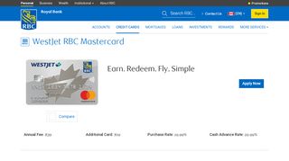 
                            1. WestJet RBC Mastercard - RBC Royal Bank