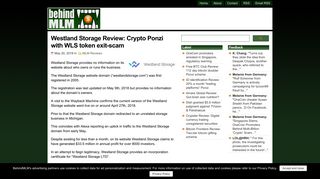 
                            7. Westland Storage Review: Crypto Ponzi with WLS token ...