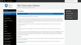 
                            6. Westlaw - Databases - The University Library - The University of ...