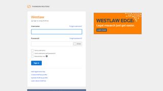 
                            5. Westlaw Sign In | Thomson Reuters