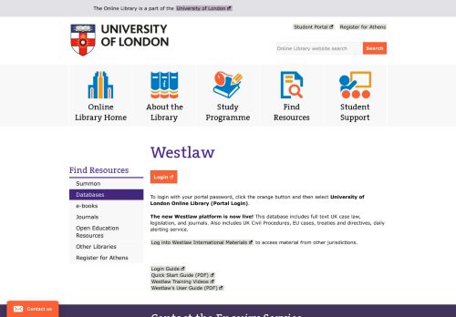 
                            4. Westlaw - The Online Library - University of London