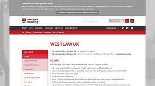 
                            12. Westlaw UK – University of Reading