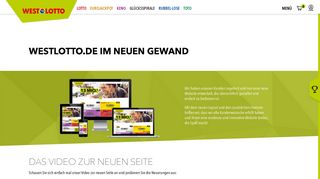 
                            2. westlotto.de im neuen Gewand - WestLotto.de