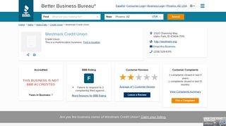 
                            9. Westmark Credit Union | Better Business Bureau® Profile