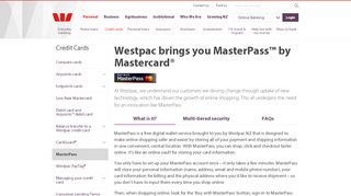 
                            13. Westpac brings you MasterPass™ by Mastercard®