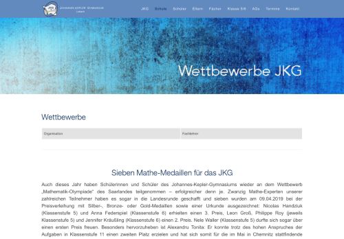 
                            13. Wettbewerbe: JOHANNES KEPLER GYMNASIUM - Lebach