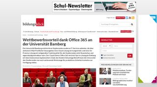 
                            12. Wettbewerbsvorteil dank Office 365 an der Universität Bamberg ...