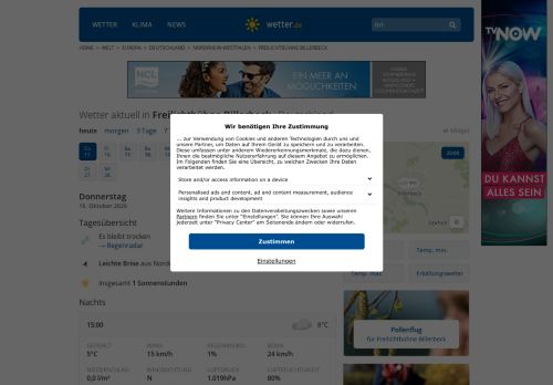 
                            8. Wetter aktuell in Freilichtbühne Billerbeck, Deutschland - wetter.de
