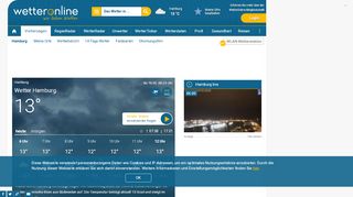 
                            11. Wetter Hamburg - aktuelle Wettervorhersage von WetterOnline