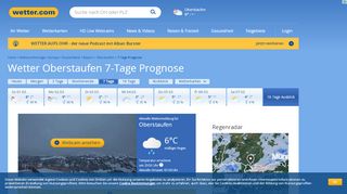 
                            10. Wetter Oberstaufen: 7-Tage Prognose | wetter.com