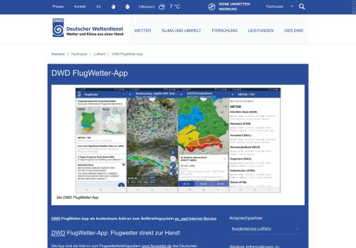 
                            2. Wetter und Klima - Deutscher Wetterdienst - Flugwetter App - DWD