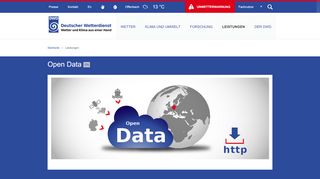 
                            2. Wetter und Klima - Deutscher Wetterdienst - Leistungen - Open Data