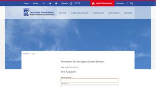 
                            1. Wetter und Klima - Deutscher Wetterdienst - Login