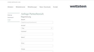 
                            2. Wettstein AG – gnav – Login – Anfrage Partnerbereich