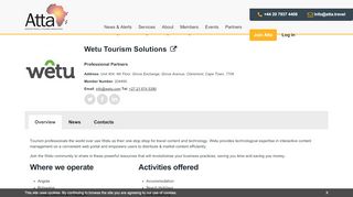 
                            10. Wetu Tourism Solutions - African Travel and Tourism Association