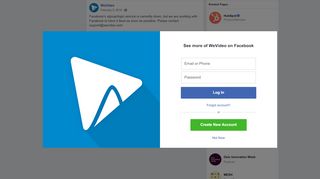 
                            13. WeVideo - Facebook's signup/login service is currently... | Facebook