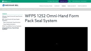 
                            9. WFPS 1252 - Omni-Hand Form Pack Seal System - Wexxar/BEL