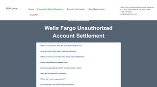 
                            8. WFSettlement FAQs