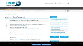 
                            11. wget mit User/Password - LinuxCommunity