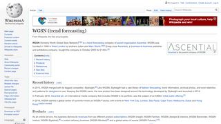 
                            7. WGSN (trend forecasting) - Wikipedia