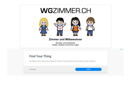 
                            7. wgzimmer.ch - Herzlich Willkommen - Gratis, einfach und ohne Login