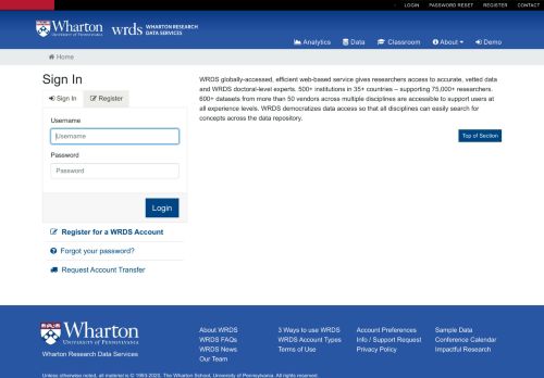 
                            2. Wharton WRDS Login