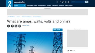 
                            12. What are amps, watts, volts and ohms? | HowStuffWorks