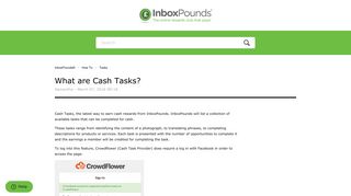 
                            11. What are Cash Tasks? – InboxPounds®