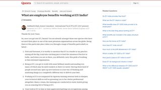 
                            9. What are employee benefits working at EY India? - Quora