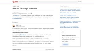 
                            5. What are Gmail login problems? - Quora