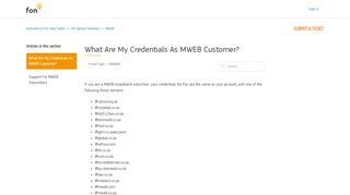 
                            10. What Are My Credentials As MWEB Customer? – Welcome to Fon ...