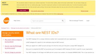 
                            13. What are NEST IDs | NEST Employer Help Centre