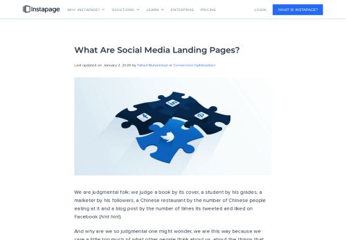 
                            8. What Are Social Media Landing Pages? - Instapage