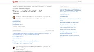 
                            11. What are some alternatives to Doodle? - Quora