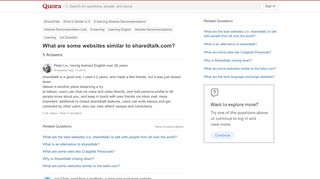 
                            8. What are some websites similar to sharedtalk.com? - Quora