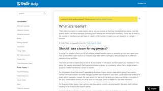 
                            8. What are teams? - Trello Help