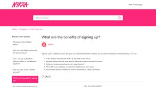 
                            7. What are the benefits of signing up? – Nykaa